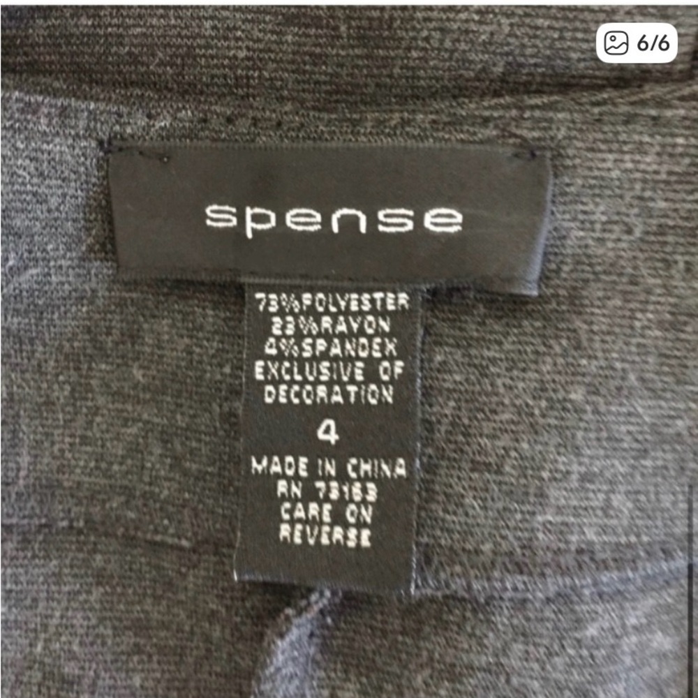 Spenser Dress V Neck Sleeveless Gray Size 4 Thick Fabric - Picture 6 of 7